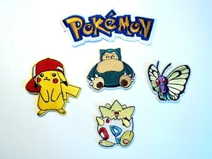 1x Pokemon Patches Embroidered Cloth Badge Applique Iron Sew On Pikachu - Picture 1 of 8