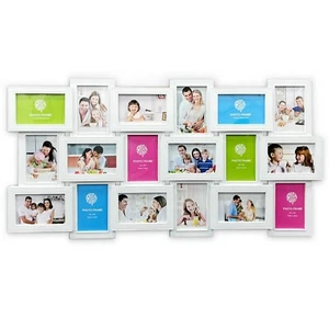 LARGE 18 MULTI PHOTO FRAME LOVE FAMILY FRIENDS COLLAGE HOME WALL PICTURE ALBUM - Picture 1 of 11