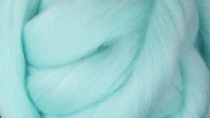 Blue Wool Roving, Spin into Yarn to Knit or Needle/Wet Felt Crafts and Projects - Picture 1 of 10
