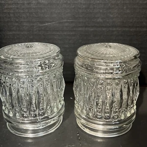 1- Vintage Clear Glass Shade Outdoor Light Globe Fixture Jar Shaped hobnail - Picture 1 of 4
