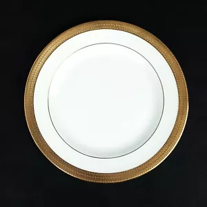 Vtg Mintons Gold Encrusted Salad Appetizer Plate Ivory 7 3/4" H1935 Replacement - Picture 1 of 13