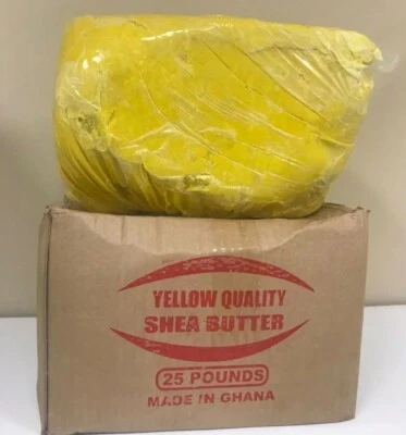 12.5 kgs AFRICA Finest 100% RAW SHEA BUTTER YELLOW Organic Unrefined from GHANA