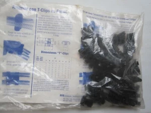 T-Clip Fasteners, 3/4" in diameter, Package of 50 NEW - Foto 1 di 4