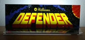 DEFENDER Backlit 4" x 11" Marquee w/ The Arcade Light Display - Picture 1 of 8