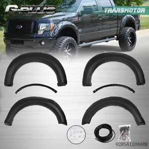 Fit For 2009-2014 Ford F150 Styleside Pocket Rivet Bolt-on Style Fender Flares - Picture 1 of 12