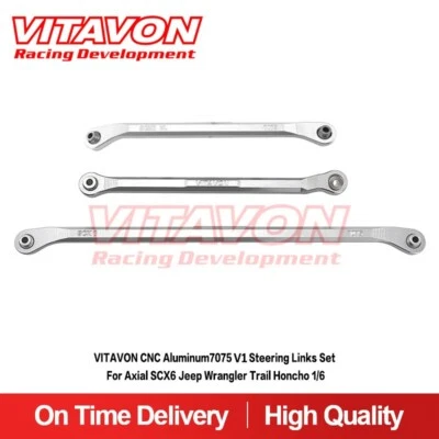 Vitavon CNC Alu7075 V1 Steering Links Set for Axial SCX6 Jeep / Honcho - Image 1 of 2