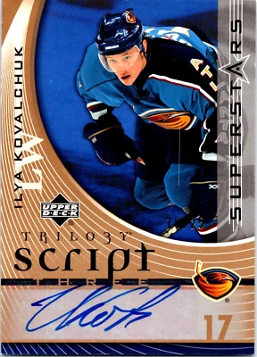 Ilya Kovalchuk – 2006-07 Upper Deck Trilogy Atlanta #S3-IK Autograph – NM /25 - Image 1 of 3
