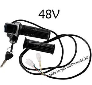 48V Twist Throttle Grips w/ Indicator Key Lock For Electric Scooter Go Kart ATV - Picture 1 of 6