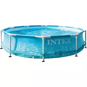 Intex 28206NP Beachside Metal Frame Pool 305X76 Cm Above Ground Pool Garden Pool - Picture 1 of 5