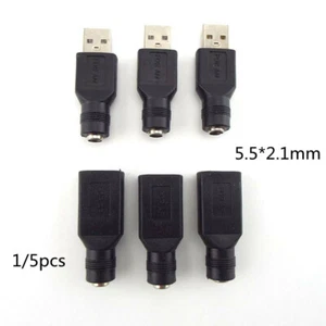 5.5*2.1mm DC Female To USB 2.0A Male/ Female Jack DIY Connector Adapter Laptop - Picture 1 of 7