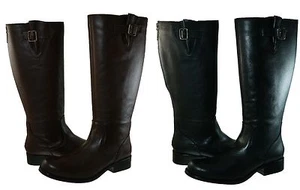 Steve Madden Womens Trico Tall Pull On Mid Calf Tall Zipper Equestrian Boots - Picture 1 of 11