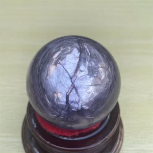 0,9 Pfund 2,5 Zoll natürliche lila Glimmerkugel Quarz Kristallkugel Heilung Reiki Energie C1 - Bild 1 von 10