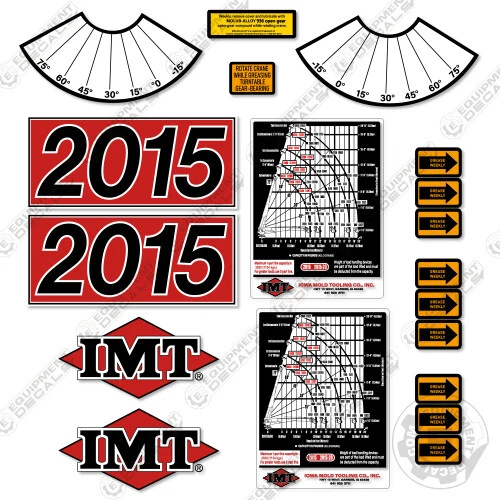 Fits IMT Truck Crane 2015 Partial Decal Kit with Logos - 7 YEAR VINYL - Image 1 of 1