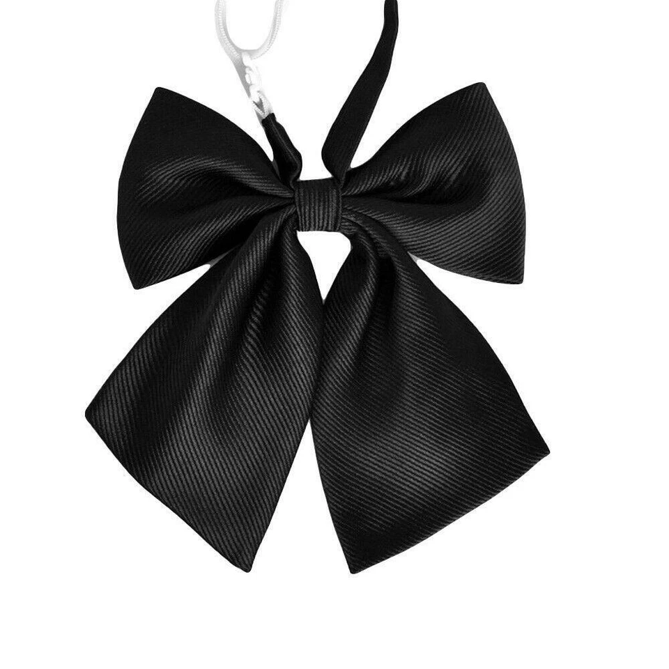 Corbata ajustable a rayas de satén liso para mujeres niñas escuela boda fiesta  Foto 1 de 1