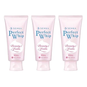 3x100g Face Wash Cleanser Senka Perfect Whip White Foam Cleansing Sakura Fuji - Picture 1 of 9