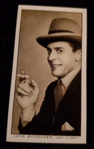 Tarjeta coleccionable de tabaco rara de colección 1934 British Film Stars: Jack Buchanan - Imagen 1 de 2