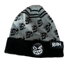 Beanie Activision Ruin Skull Grey And Black Preowned - Picture 1 of 4