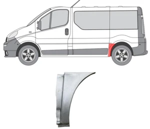 Per Renault Trafic 2001-2014 Pannello Riparazione Arco Posteriore/Sinistro - Foto 1 di 3