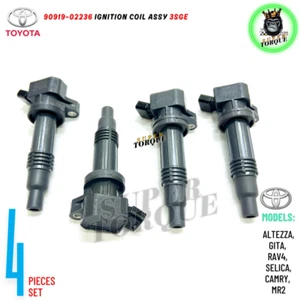 90919-02236 Genuine Denso Ignition Coil Assy 3SGE For Altezza Set of 4 pcs - Picture 1 of 9