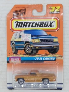 1997 Matchbox Classic Decades '70 El Camino Pickup Chevrolet GOLD #32 Series 5 - Picture 1 of 3