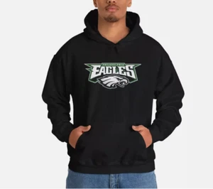 Philadelphia Eagles NFL Hoodie Sweatshirt Pullover - Black - Unisex Long SLeeve - Picture 1 of 5