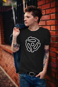 Vinyl Record Insert 45 T-Shirt - Picture 1 of 3