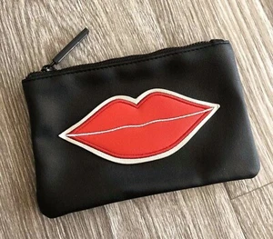 MAC "Red Lip" Black Makeup Cosmetics Bag, Travel Toiletry Pouch, Brand New! - Picture 1 of 8