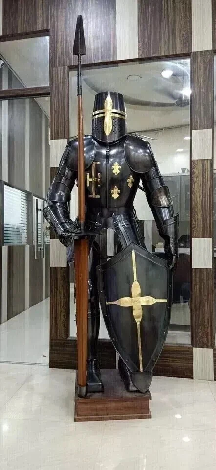 Medieval Knight Wearable Suit Of Armor Crusader Combat Full Body Armour Suit - Image 1 of 4