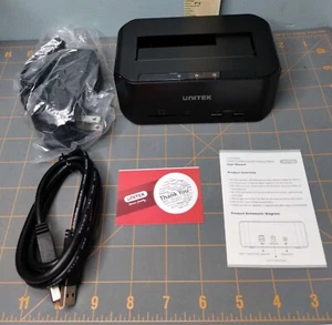 SATA HDD Docking Station + SD /TF Card Reader 2-Port USB 3.0. UASP Supported - Picture 1 of 5