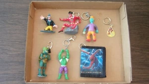 Mixed Lot of 7 Vintage Action Figures Key Chains Keychains Marvel Characters - Picture 1 of 3