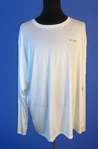Columbia PFG Terminal Tackle Shirt Mens 4XL White Slate Triangle  Omni Wick NEW - Picture 1 of 14