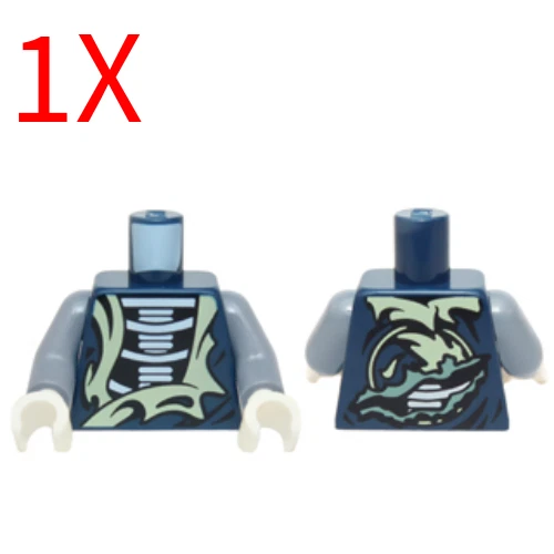 Lego 973pb2081c01 Torso Azul Oscuro Ninjago Fantasma Guadaña Maestro Ghoultar njo0147 Foto 1 de 1