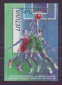 Litauen 1996 Olympia Basketball Block 8 ** postfrisch s833 - Picture 1 of 1