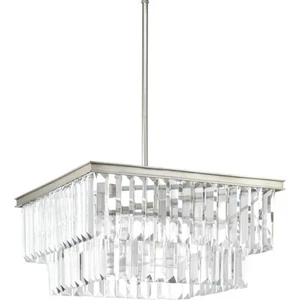 Progress Lighting P500109 Silver Glimmer 4-Light 20"W Chandelier - Picture 1 of 3