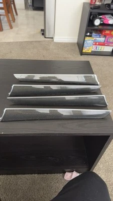 2010-2016 Audi A4 S4 OEM Carbon Fiber Door Trim Set (Small Cracks See Photos) L - Image 1 of 4