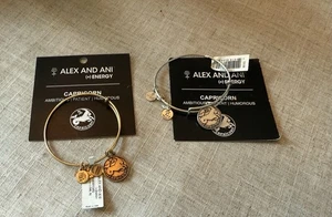Set 2 bracciali Capricorno placcati argento e oro ALEX AND ANI nuovi con etichette - Foto 1 di 6