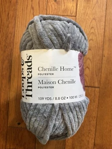 Chenille Home Maison Chenille Garn dunkelgrau 8,8 Oz ~ CH18 Ash Neu - Bild 1 von 3