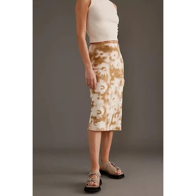 Falda Anthropologie Samsoe Samsoe Saagneta Lino Aster Midi Tie-Dye Talla XS Foto 1 de 4