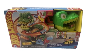 HotWheels T-Rex Dinosaurio Ojos Giratorios Blaze Batalla Juguete Coche Pista Set - Imagen 1 de 11