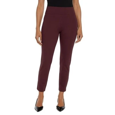 Express Women's Burgundy Ponte Pant Size Large - Image 1 of 4