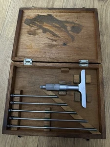 Mitutoyo Tiefenmessschraube 0-6" Analog Präzisionsmesswerkzeug Imperial - Bild 1 von 6