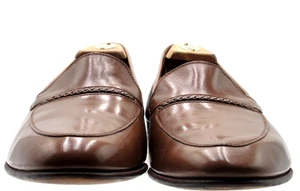 Men's Salvatore Ferragamo Medium Brown Italian Loafers Size 9.5 D - Picture 1 of 10