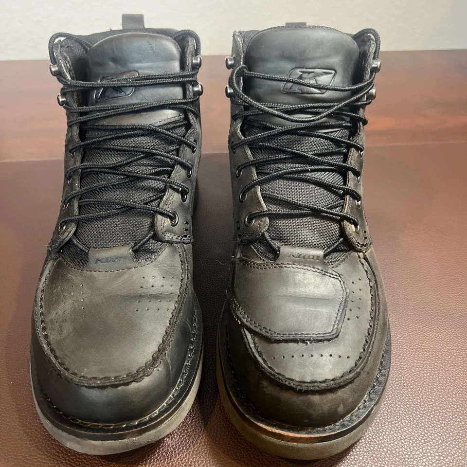 Botas de moto de calle KLIM de cuero negro para hombre - talla 8 - negras Gunmetal Foto 1 de 4