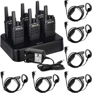 Retevis Long Range Two Way Radios, Earpieces, VOX & 6-Way Charger – 6 Pack Set - Picture 1 of 8