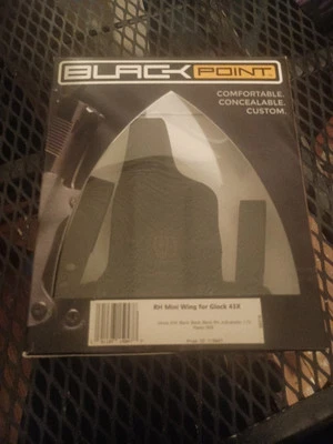 BLACKPOINT TACTICAL BlackPoint Mini Wing IWB Concealed Carry Holster Right Hand Blk Kydex Glock 43X
