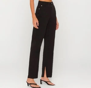 WeWoreWhat Größe 26 Mom Slit Straight Jeans Schwarz - Bild 1 von 6