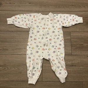 Hanna Andersson 100% cotton 70 , 6 months , white with print kids one piece - Picture 1 of 3