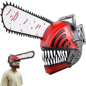 Chainsaw Man Masks Pochita Man Cosplay Helmet Mask Handsaw Halloween Props Decor - Picture 1 of 5