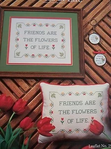 Flowers of Life Friends Cross Stitch PATTERN Booklet/Leaflet - Picture 1 of 1
