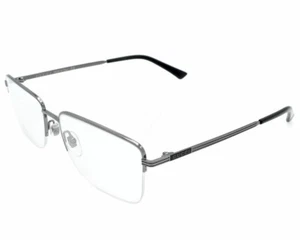 Gucci Square Clear Lens Ruthenium Frame 58-18-145MM Men's Eyewear GG0834O 005 - Picture 1 of 2